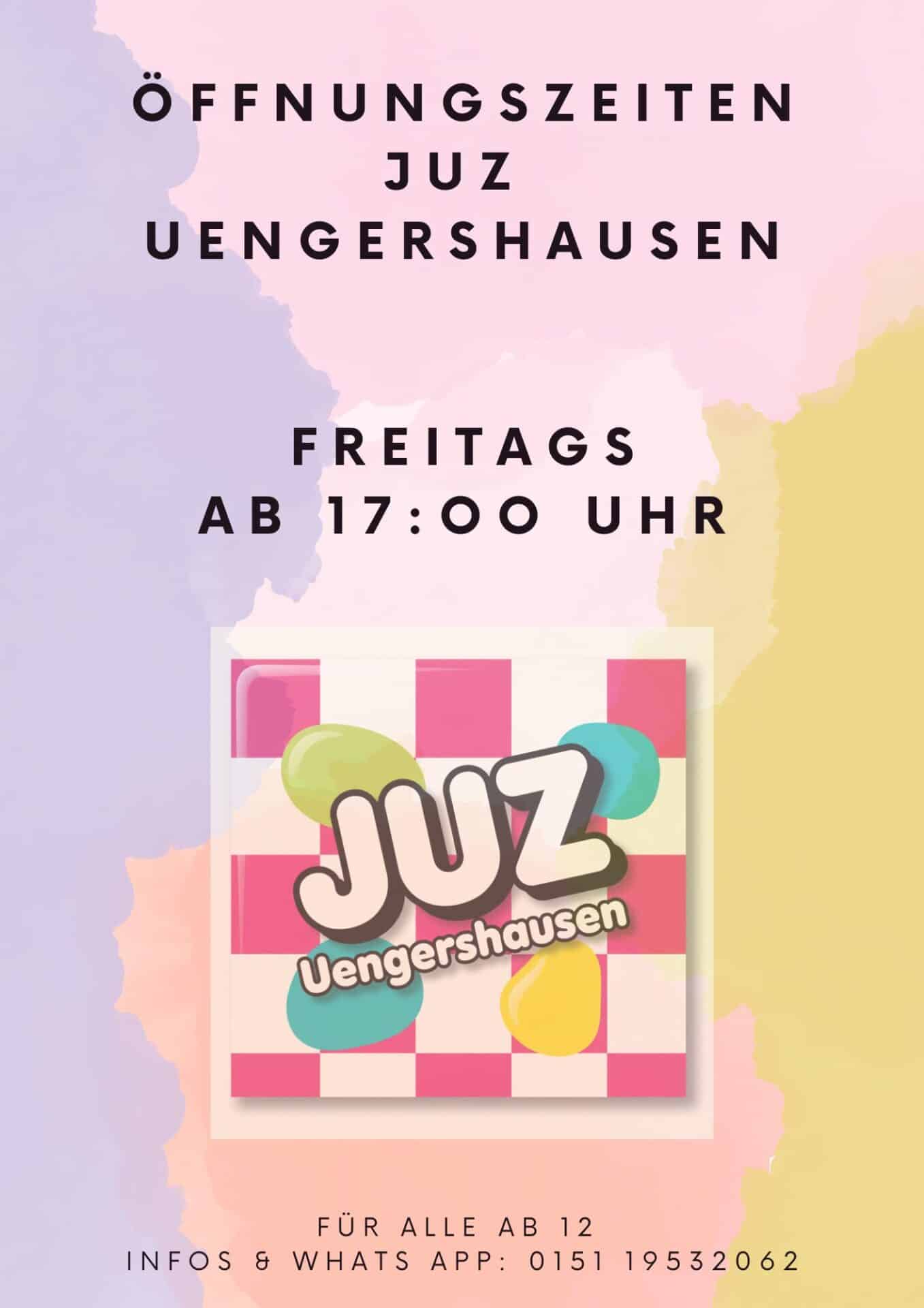 Unsere aktuellen Öffnungszeiten JUZ Uengershausen